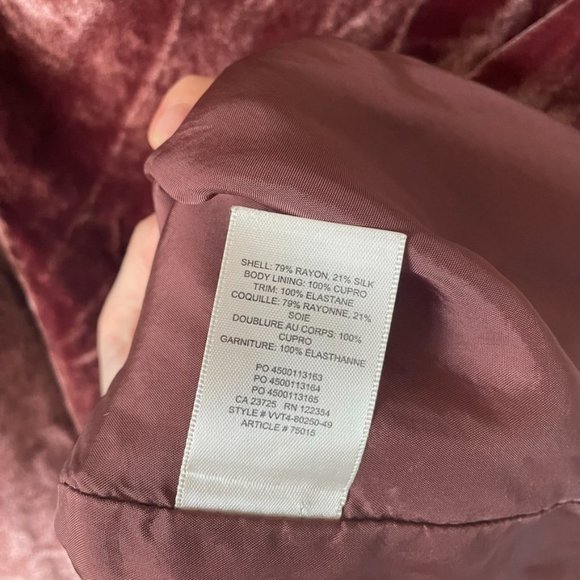 Aritzia Wilfred Novella Velvet Silk Blend Mini  Dress in Truffle Sz 8 - Picture 10 of 10